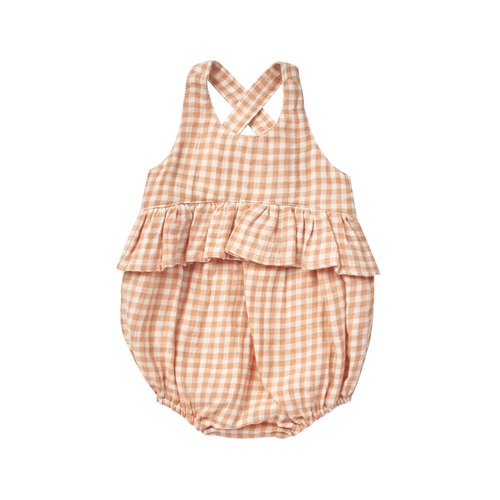 QUINCY MAE/penny romper/Melon Gingham