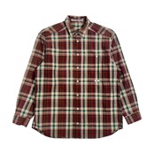 Mademoiselle NON NON マドモアゼルノンノン チェック 長袖 シャツ M /ボルドー グリーン系 レディース