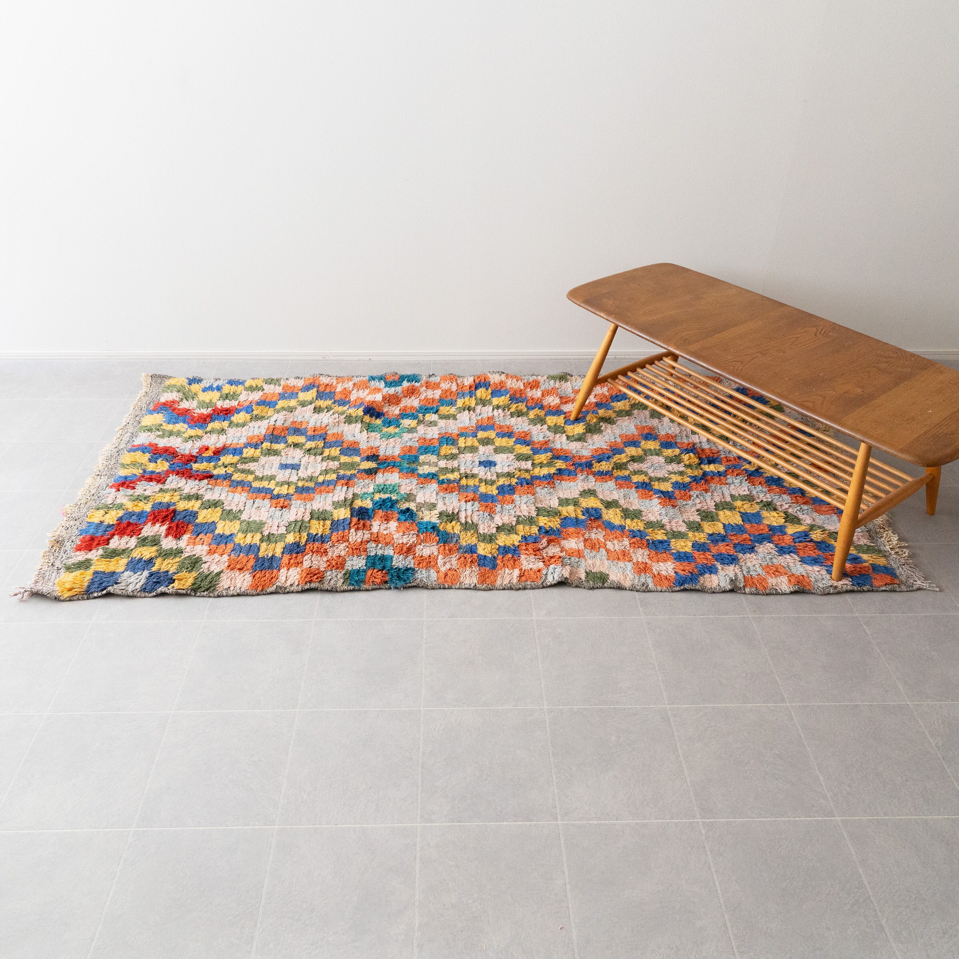 【Vintage】モロッコ・ヴィンテージラグ BC-8 "97cm×195cm"