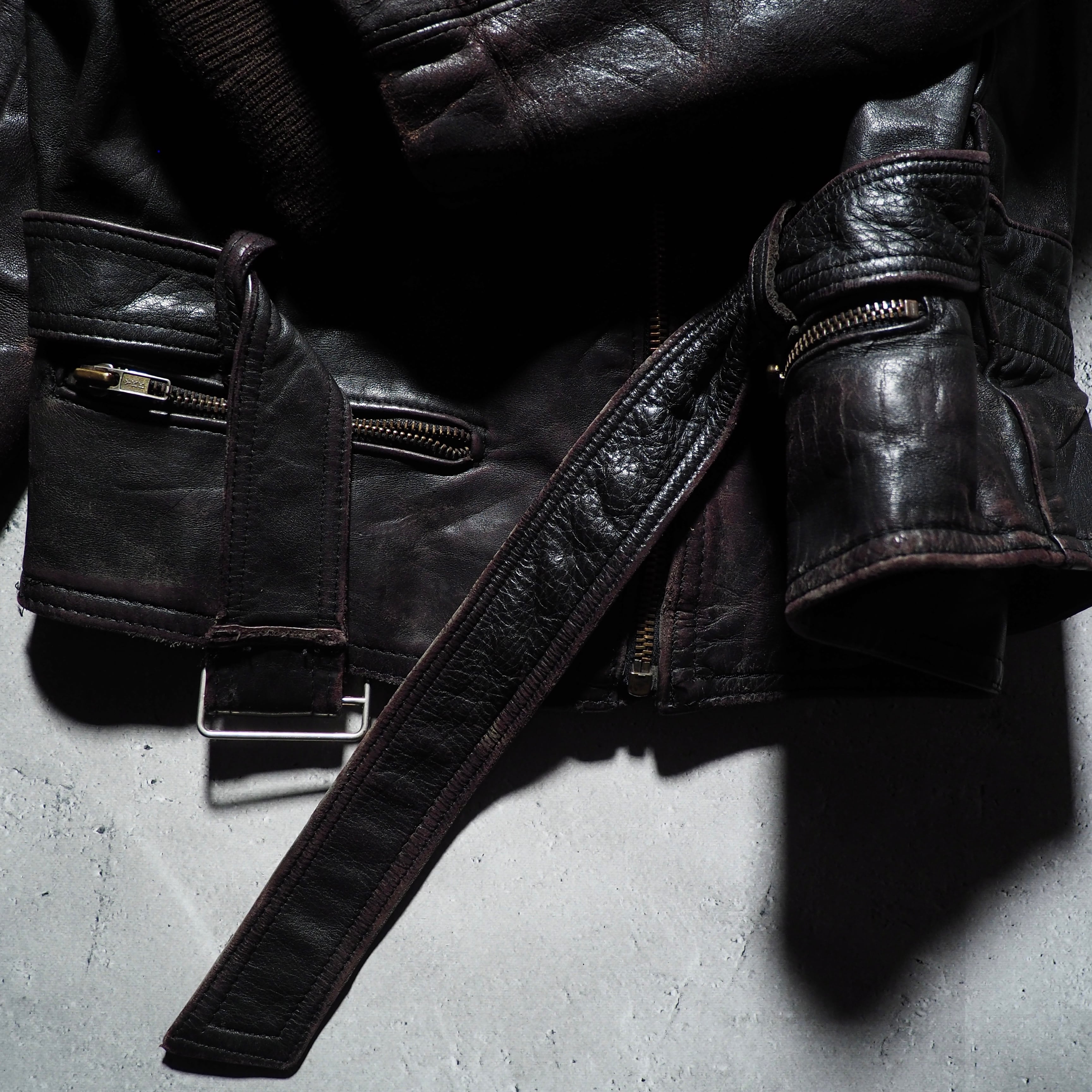 " Handmade " Beautiful aging Special vintage leather jacket