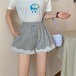 ✞ レースストレッチウエストすっきり☆着痩せカジュアルショートパンツ大人女子☆ エラスティック 伸縮 スウィート ステッチ ✞ゴスロリ SM ミリ 甘ロリ クラロリ 和ロリ エレガント 黒ロリ 姫ロリ 華ロリ BB-BB0738792