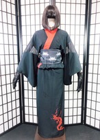 [komagire×Spider Lilyコラボ]彼岸花半幅帯（モノクロ）