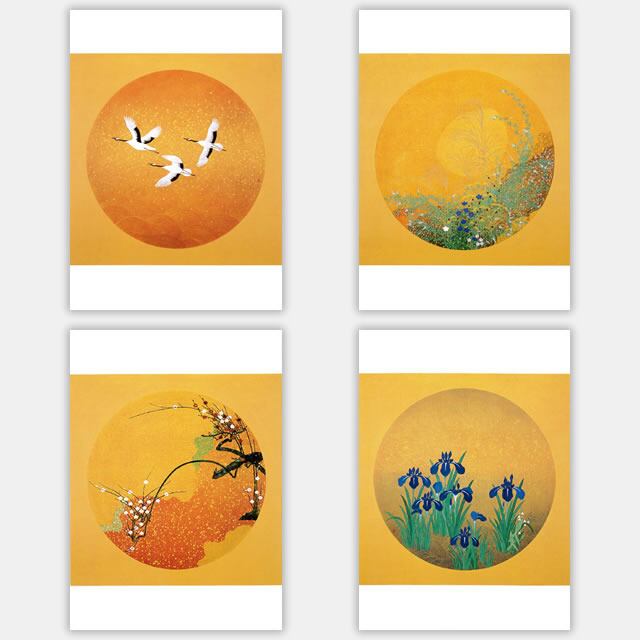 回向院念仏堂格天井画ポストカード(8種類8枚) | 回向院ショップ