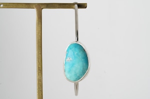 Big hoop ピアス "Rough Blue"