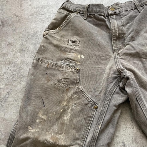 グレー ダブルニー Carhartt B136 GVL 32×32 詳細写真12
