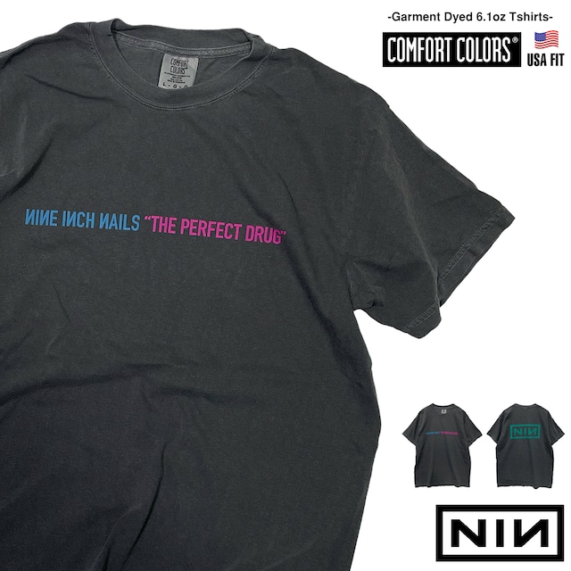 NINE INCH NAILS 「THE PERFECT DRUG 」「ナインインチネイルズ」 「ザ パーフェクトドラッグ」バンド 【Comfort Colors】 90年代　オルタナティブ　ロックTシャツ　バンドTシャツ 1717-nin-tpd