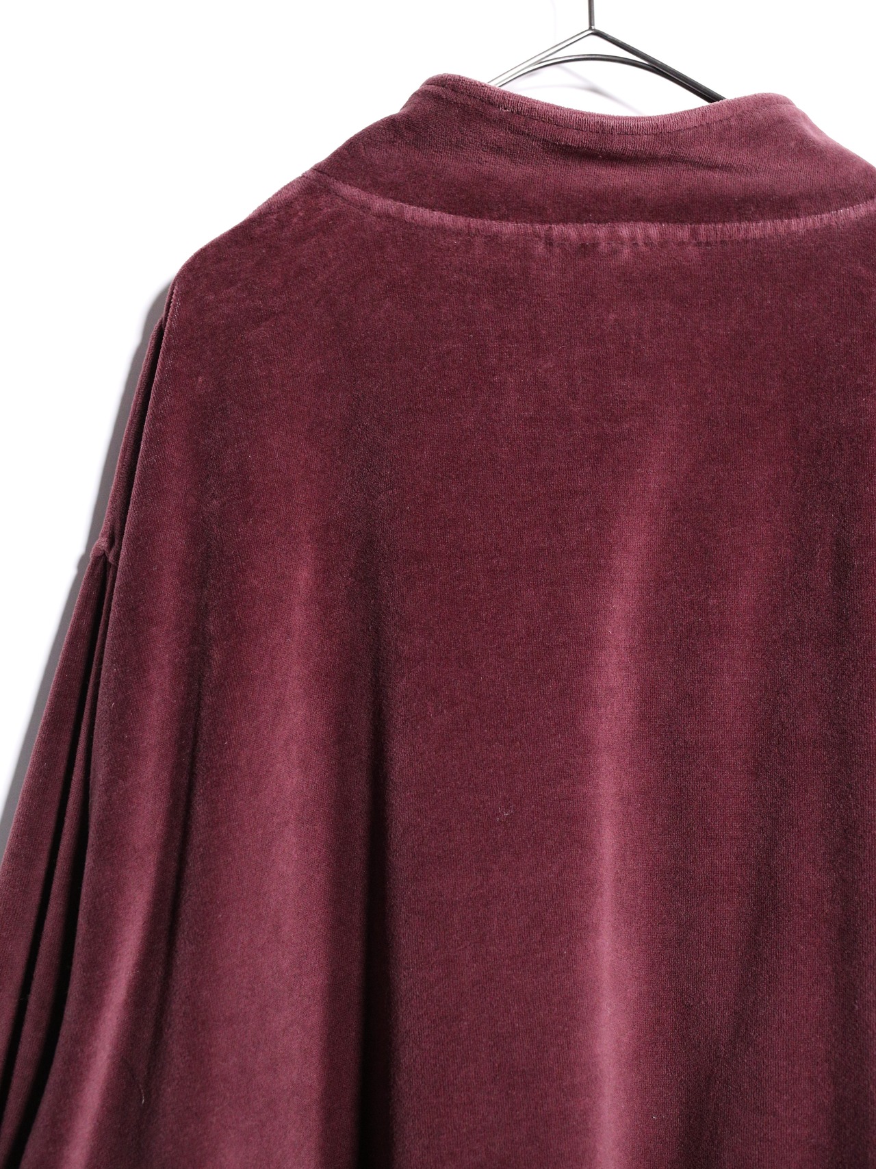 "KING SIZE" XXXL super over silhouette velours half-zip pullover - 15
