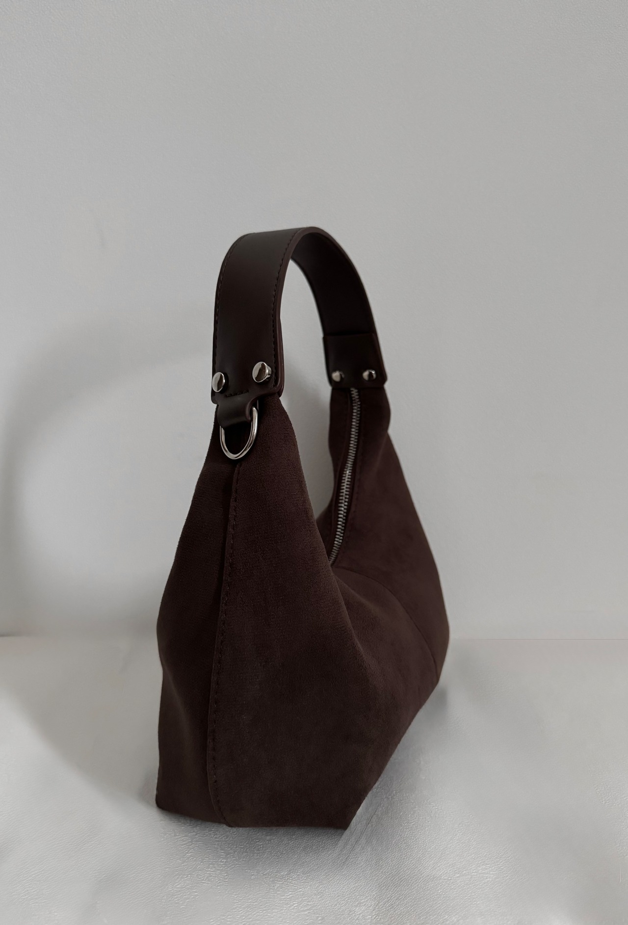 Suede hobo bag