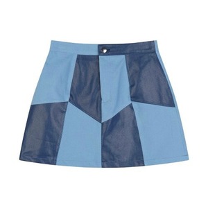 [HIGH SCHOOL DISCO] Coated color block skirt_Blue 正規品 韓国ブランド 韓国ファッション スカート