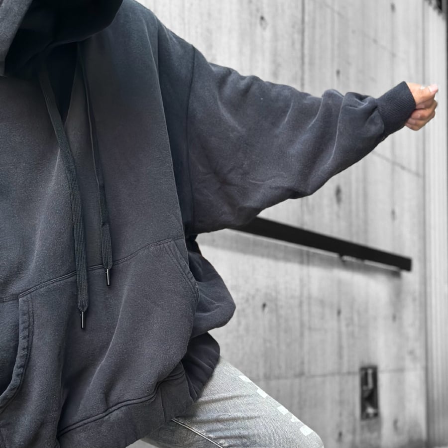 R13】JUMBO HOODIE(BLACK) | AYIN