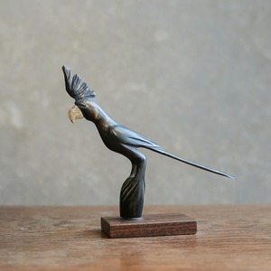 水牛の角から生まれた、ロックな頭の鳥