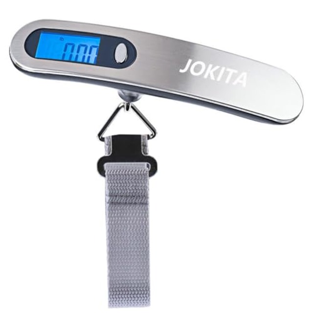 ラゲッジスケール 吊りはかり 旅行 はかり 荷物はかり luggage scale 重量計 吊り下げ はかり 計量 器 携帯式デジタル スーツケース はかり 最大50kgまで量れる 日本語説明書付（シルバー）