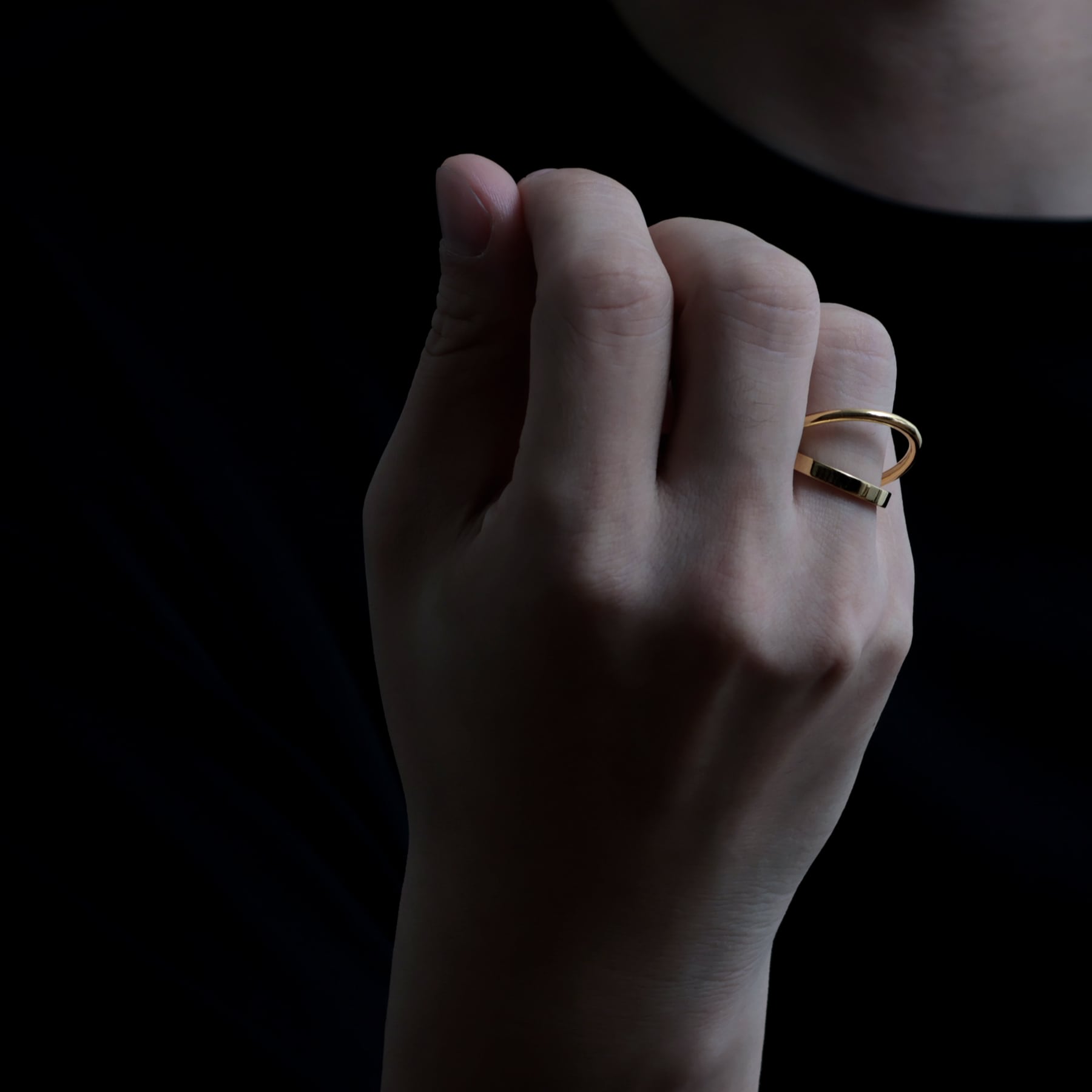 circle & oval overlap ring [luslep4] / Y2401CTR5247 | YArKA official