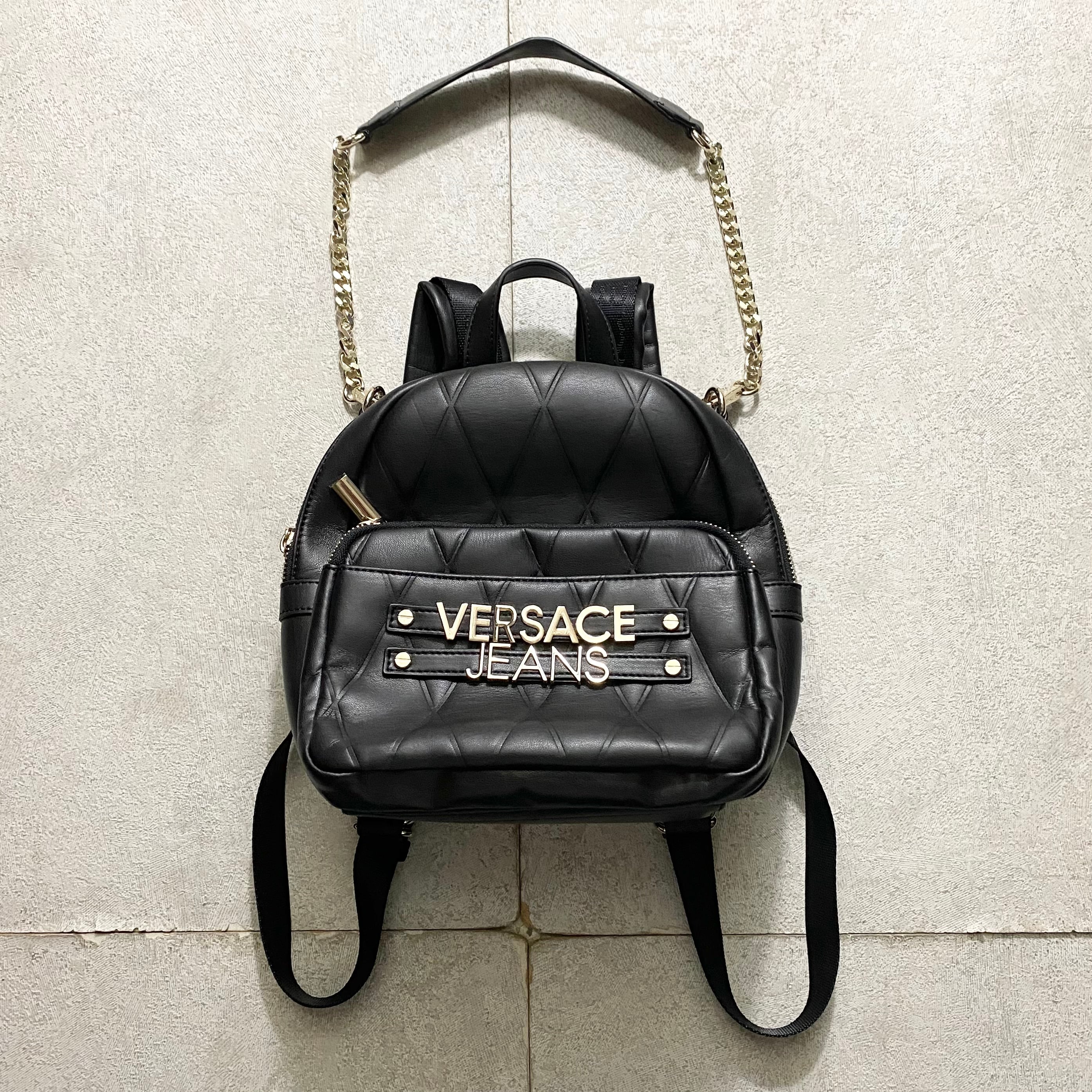 VERSACE JEANS fake leather 2way bag | NOIR ONLINE