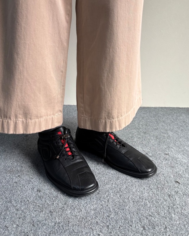 【PRADA SPORT】flat leather sneaker