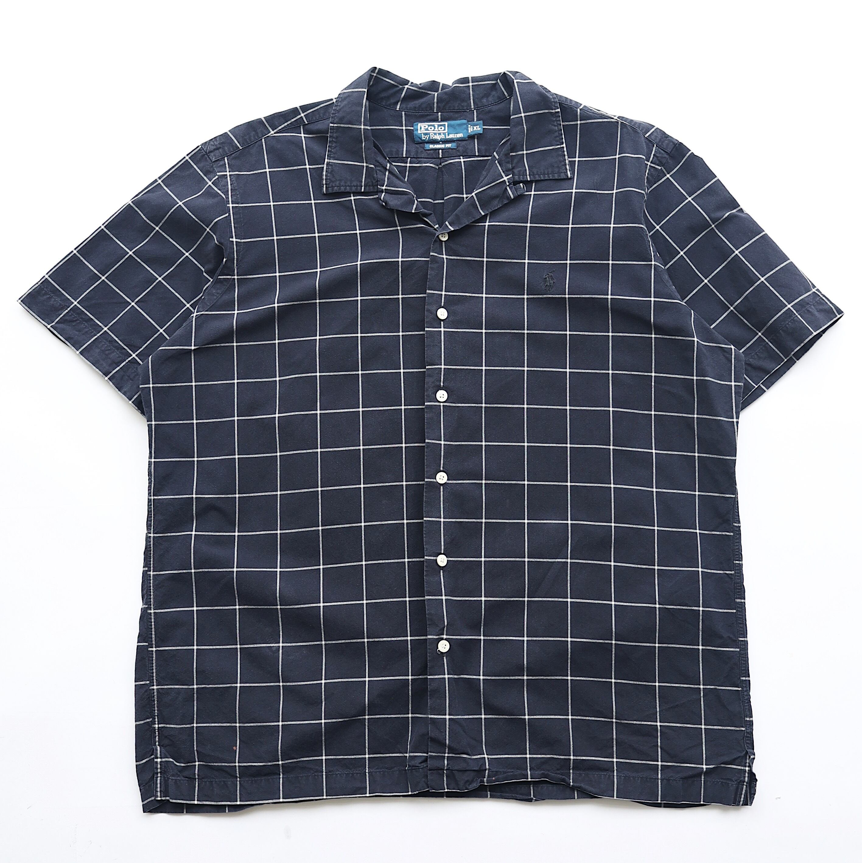 POLO RALPH LAUREN CLASSIC FIT CHECKED OPEN COLLAR S/S SHIRT