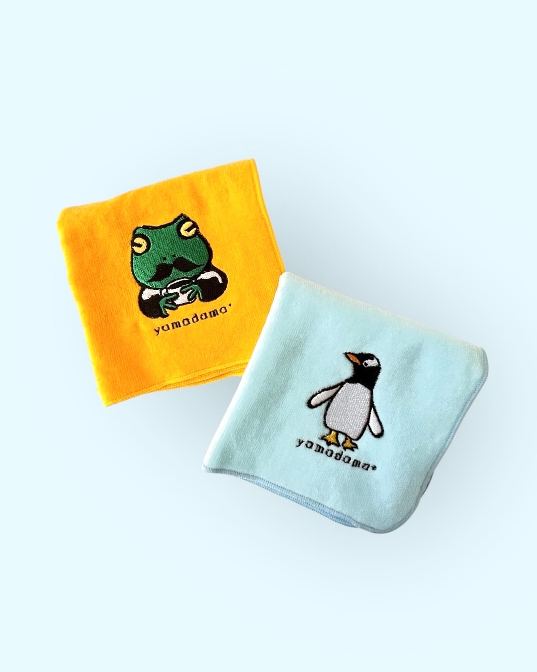 専用ページ ペンギン刺繍 タオルハンカチ 9枚セット 大きめ刺繍のタオルハンカチ(カエル・ペンギン) | yamadama* online shop