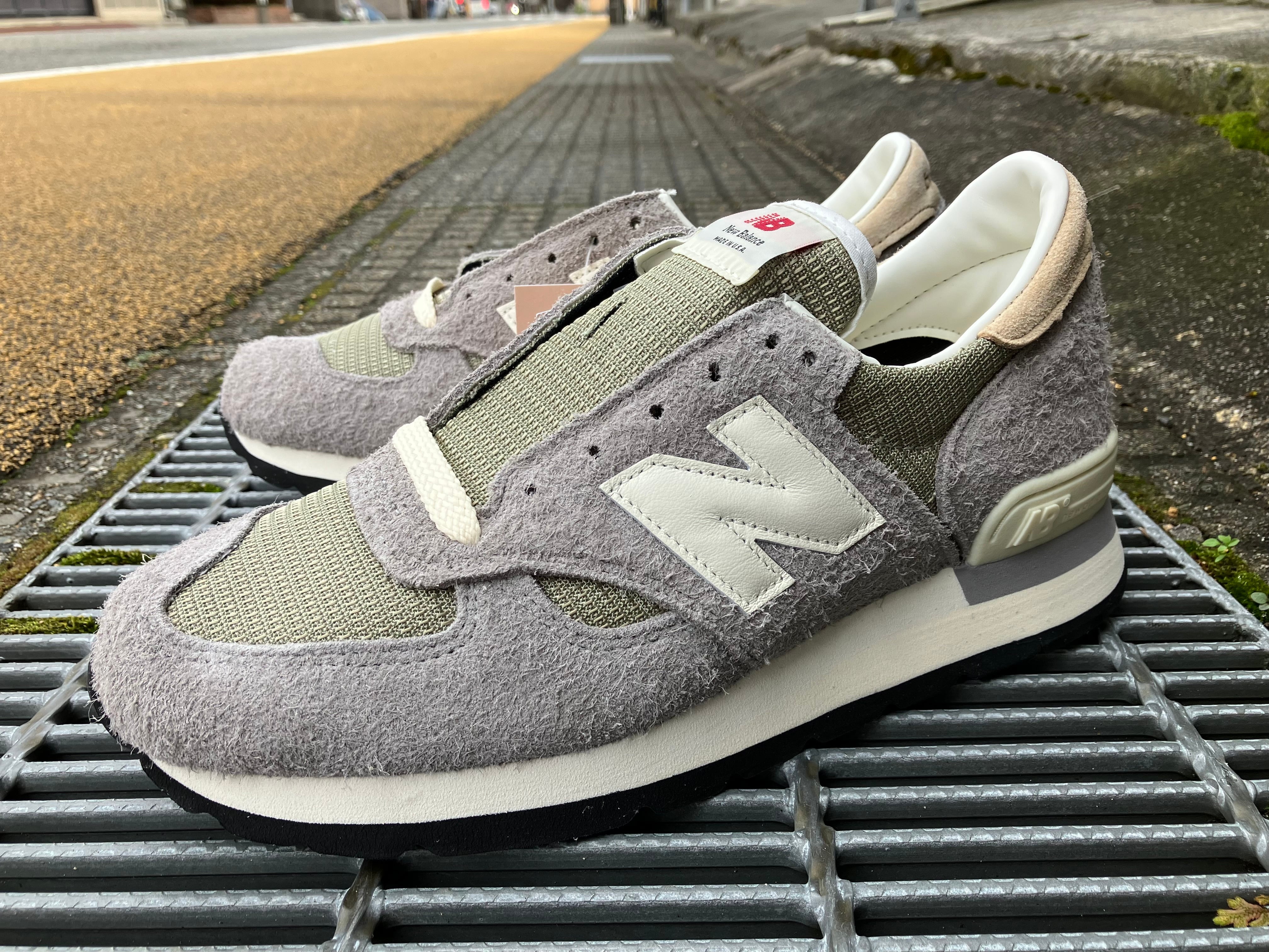 ニューバランス NEW BALANCE M990TA1 スニーカー グレーxカーキグレー系【サイズ26cm】【メンズ】