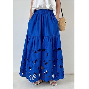 Klein Blue design cut lace skirt <sk1009961>