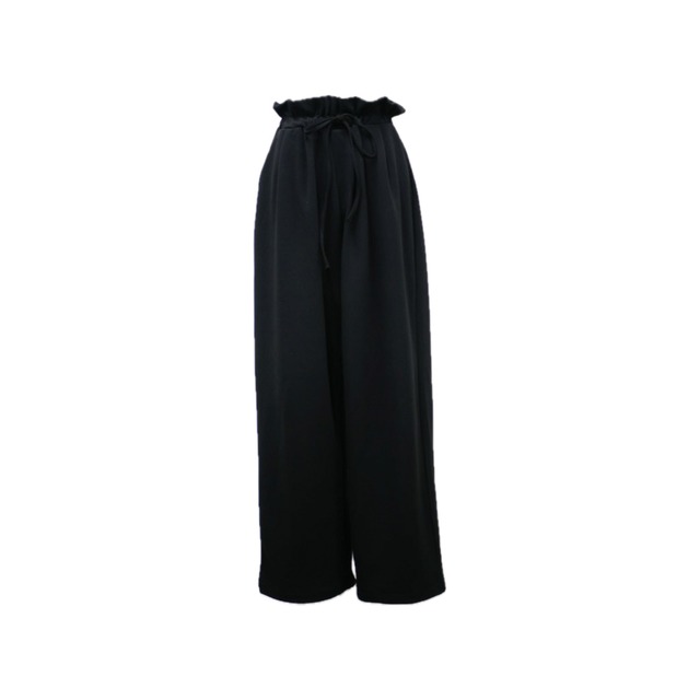 Waist frill design straight pants