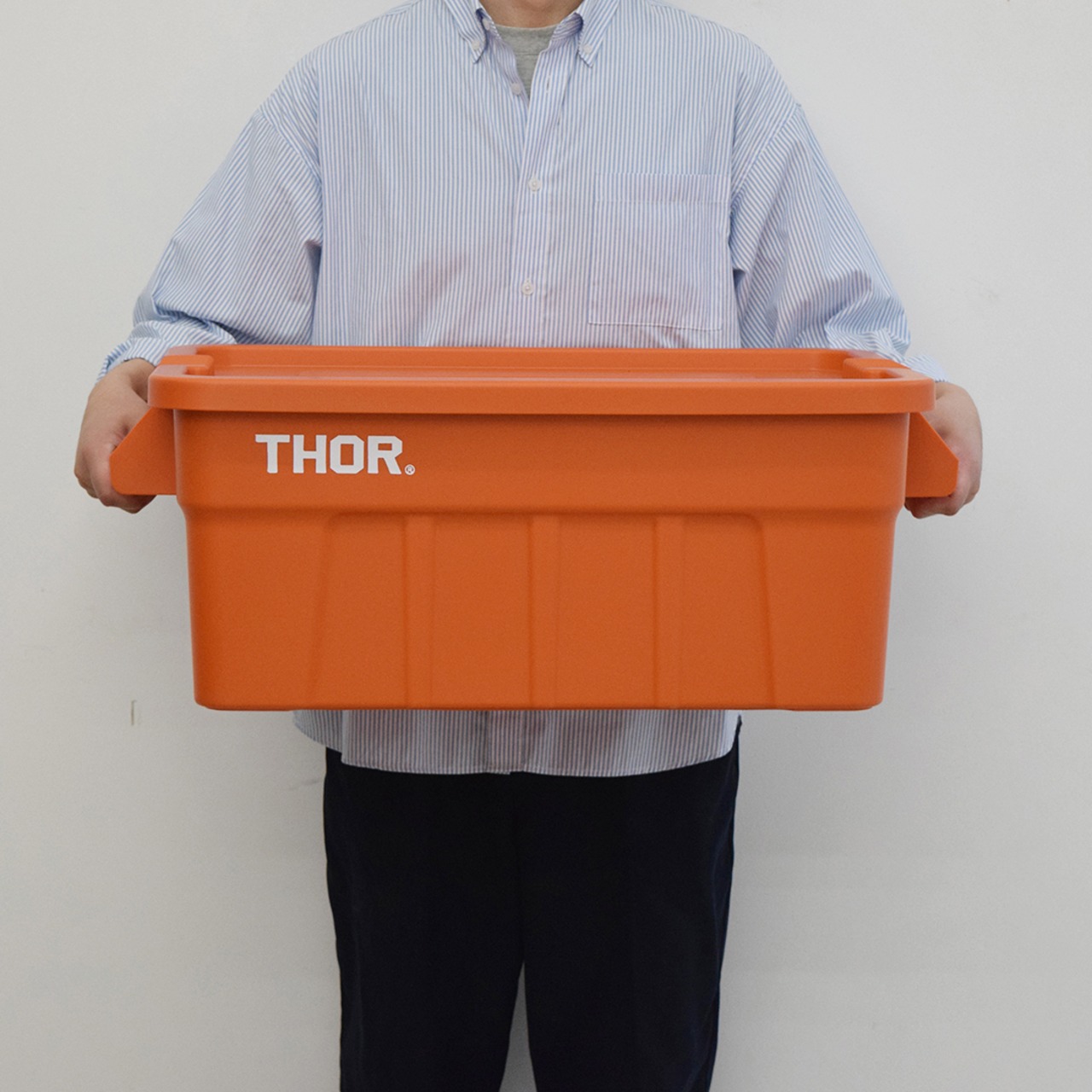 THOR Large Totes With Lid 53L DC "Light gray"/ソー/コンテナ/ポリエチレン/収納用品/アウトドア