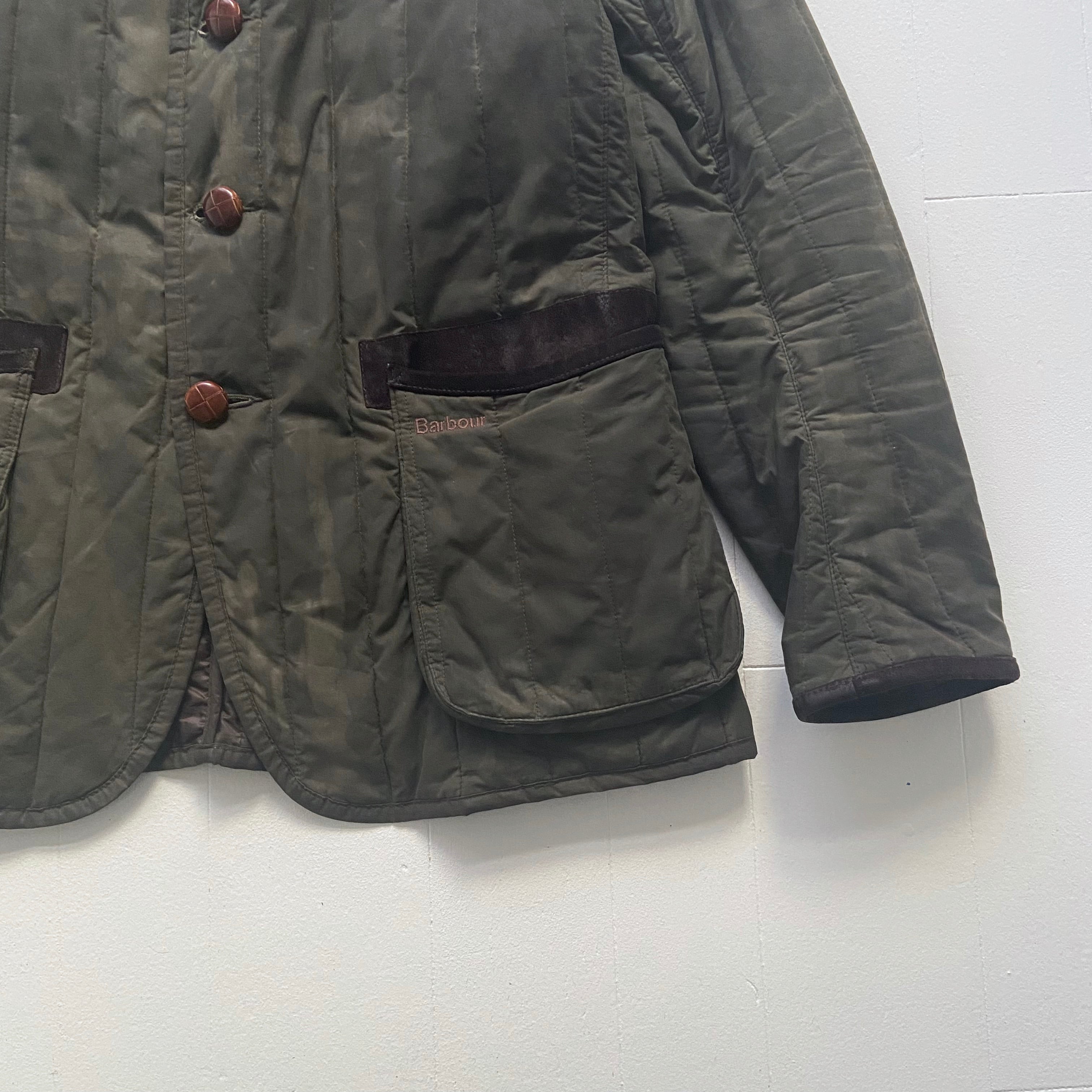 0153 / barbour × tokito sporting quilt jacket オリーブ オイルド