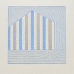 竹﨑勝代「穏やかな空」(額付き) TAKEZAKI Katsuyo ’the benign sky'/woodcut print(sheet) thumbnail 1