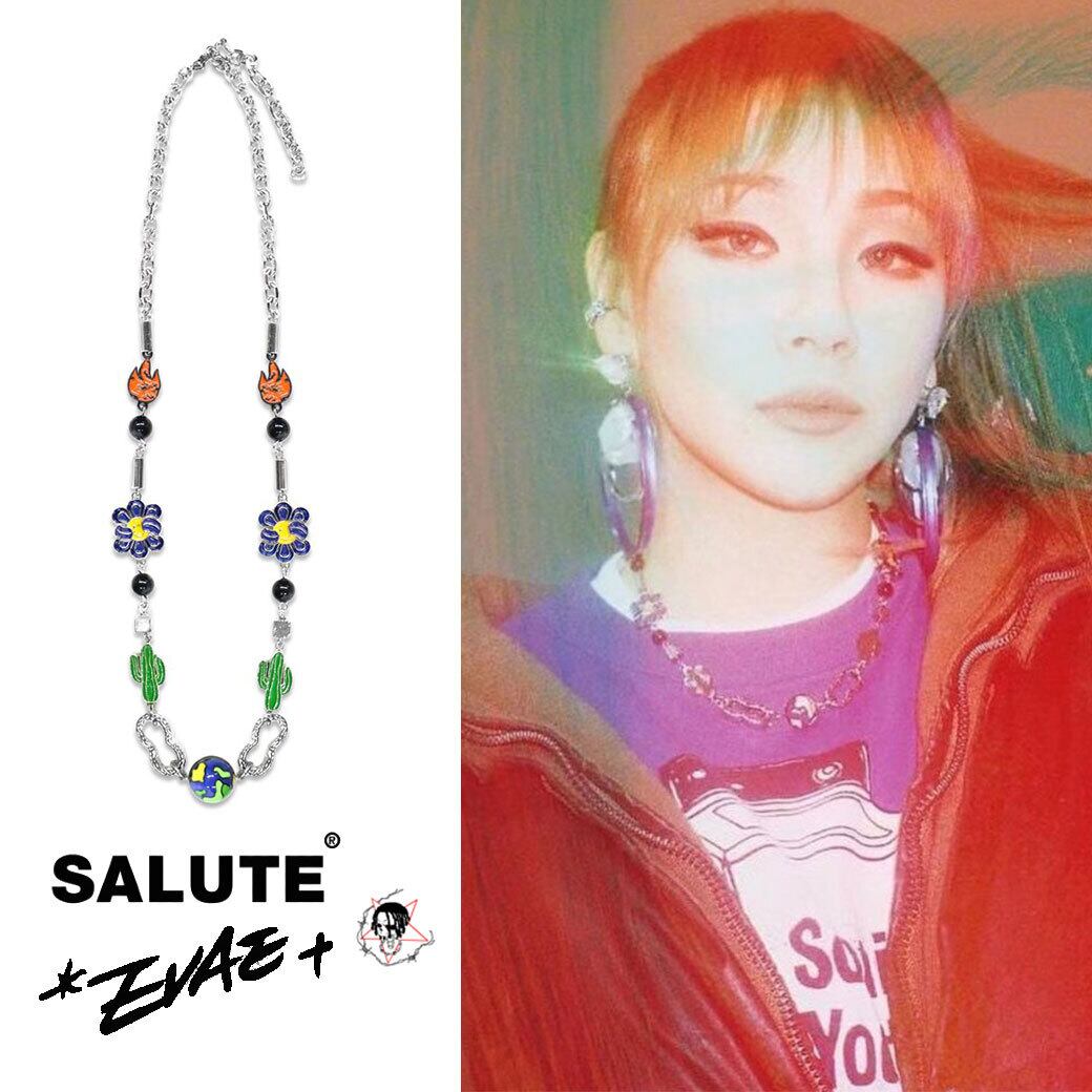 SALUTE サルーテ Cactus flower flame necklace/カクタス フラワー
