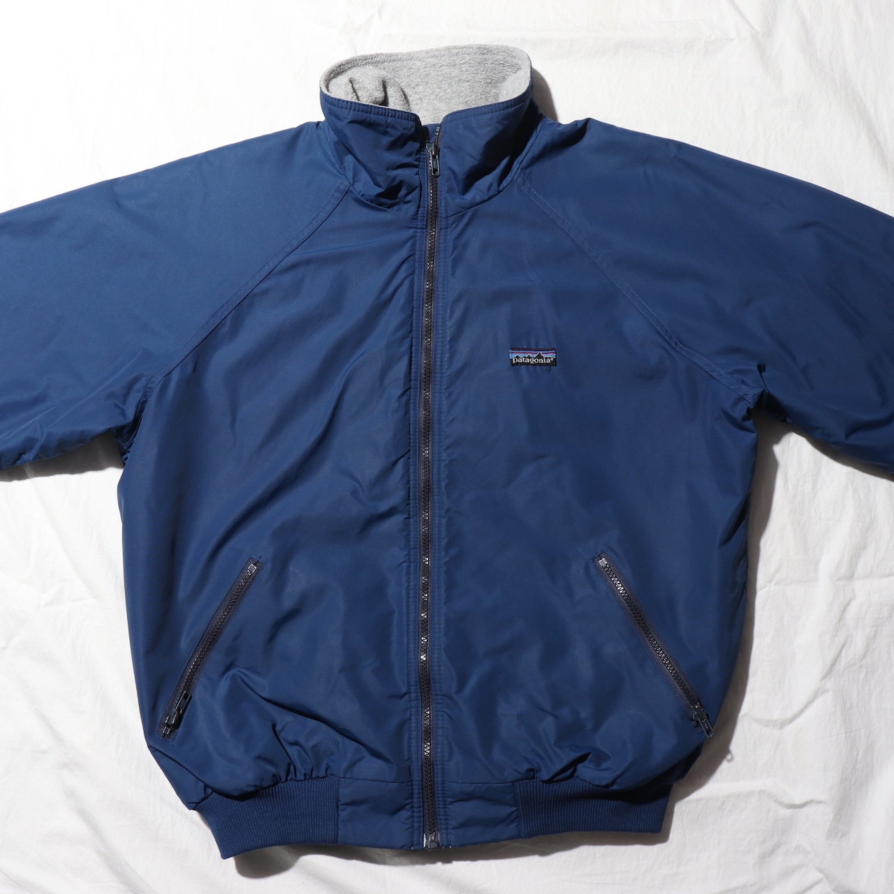 極美品 L 80s 三角タグ USA Shelled Synchilla Jacket Patagonia パタゴニア シェルドシンチラジャケット 青 ブルー