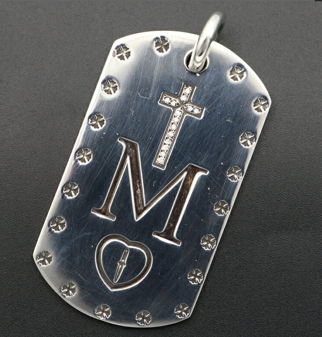 CHROME HEARTS クロムハーツ ダイヤモンド ラージ メイプルソープ ドッグタグ