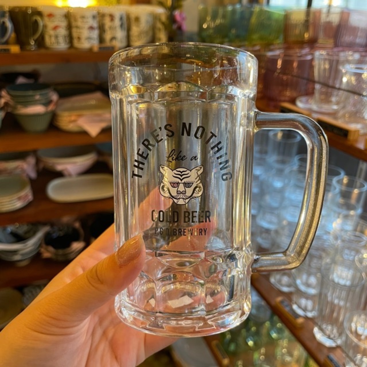 COLD BEER mug white tiger / コールドビアーマグ ビアマグ マグカップ ジョッキ ビール ハイボール お酒 グラス 虎 アニマル ギフト プレゼント 父の日