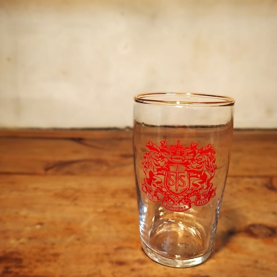 【激レア】アンティーク冷蔵庫 サントリービール 純生 サントリー《純生》赤 | 伏見屋ガラス店