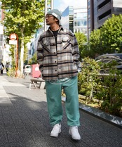 【#Re:room】BIG LOGO PRINT WIDE SWEAT PANTS［REP234］