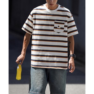 Border crew neck t-shirt 0650