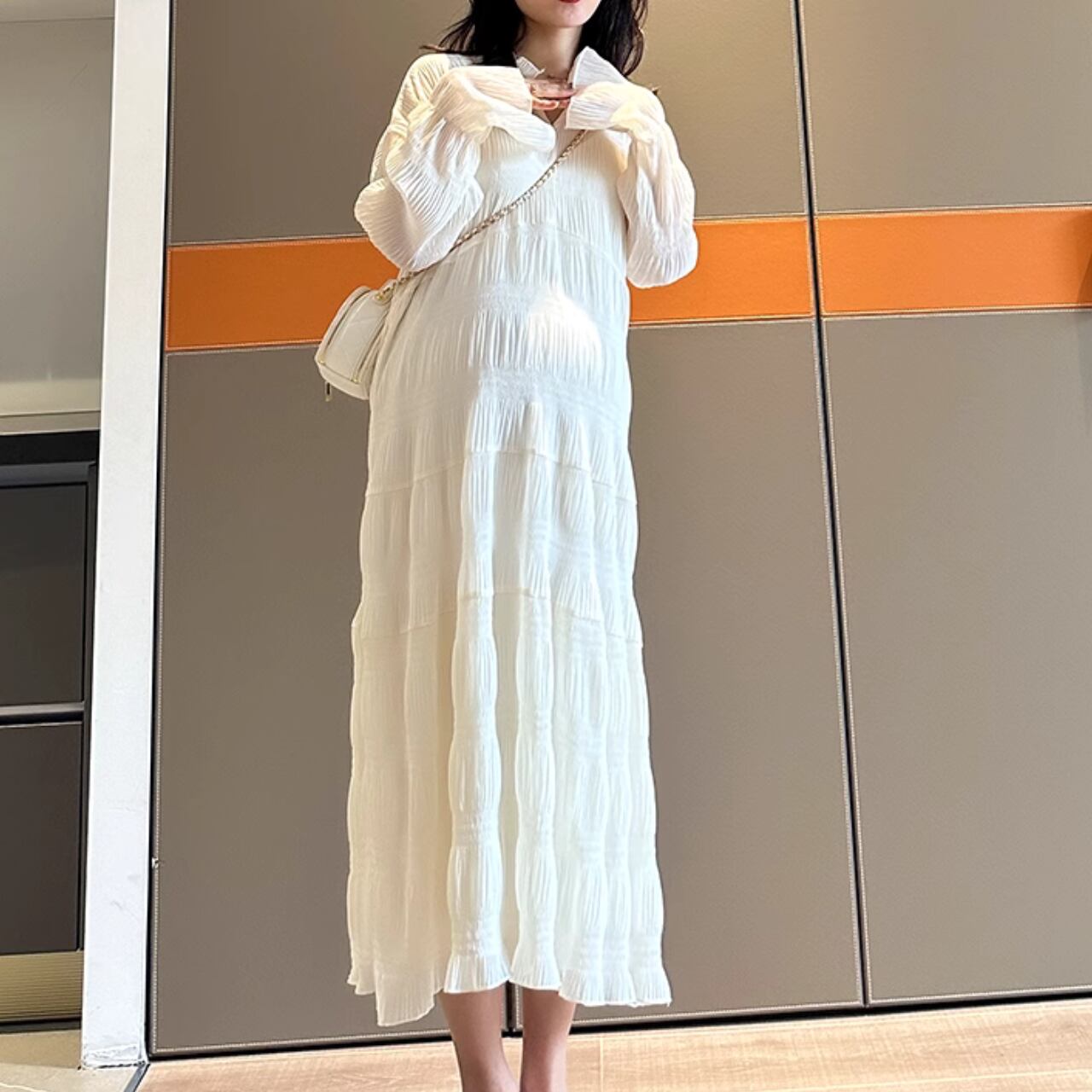 ギャザーワンピース A0277