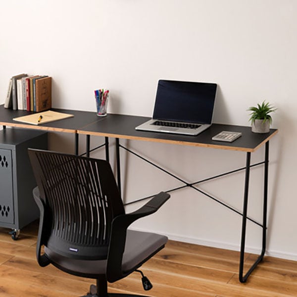 NS デスク 幅80cm 【 デスク シンプル ブラック 黒 モノトーン