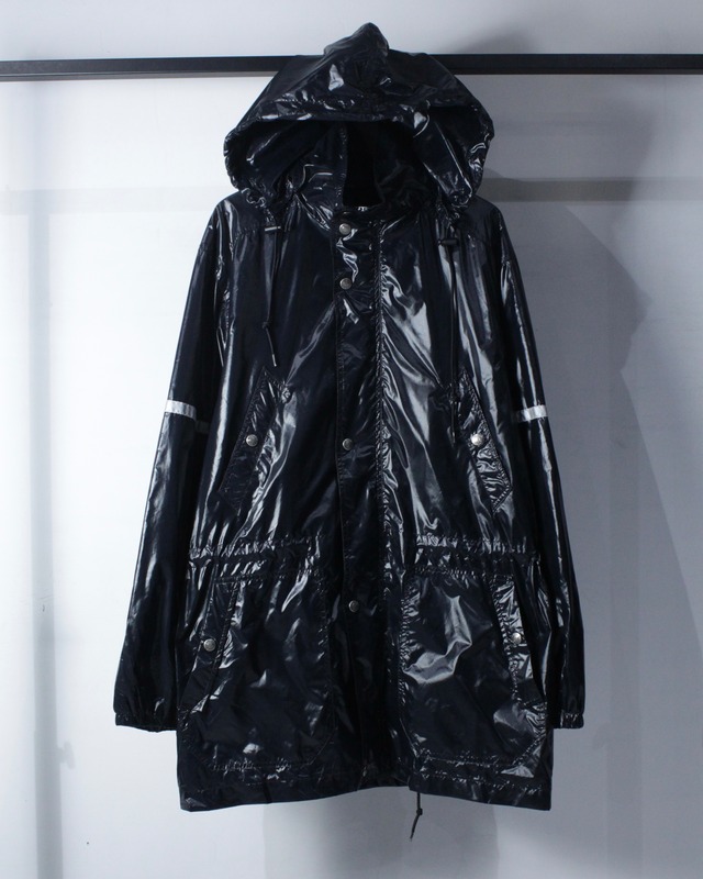 【Caka BLACK】90's “Polo Sport” Shiny Fabric Vintage Field Parka