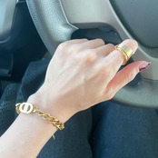 gold plate layerd ring