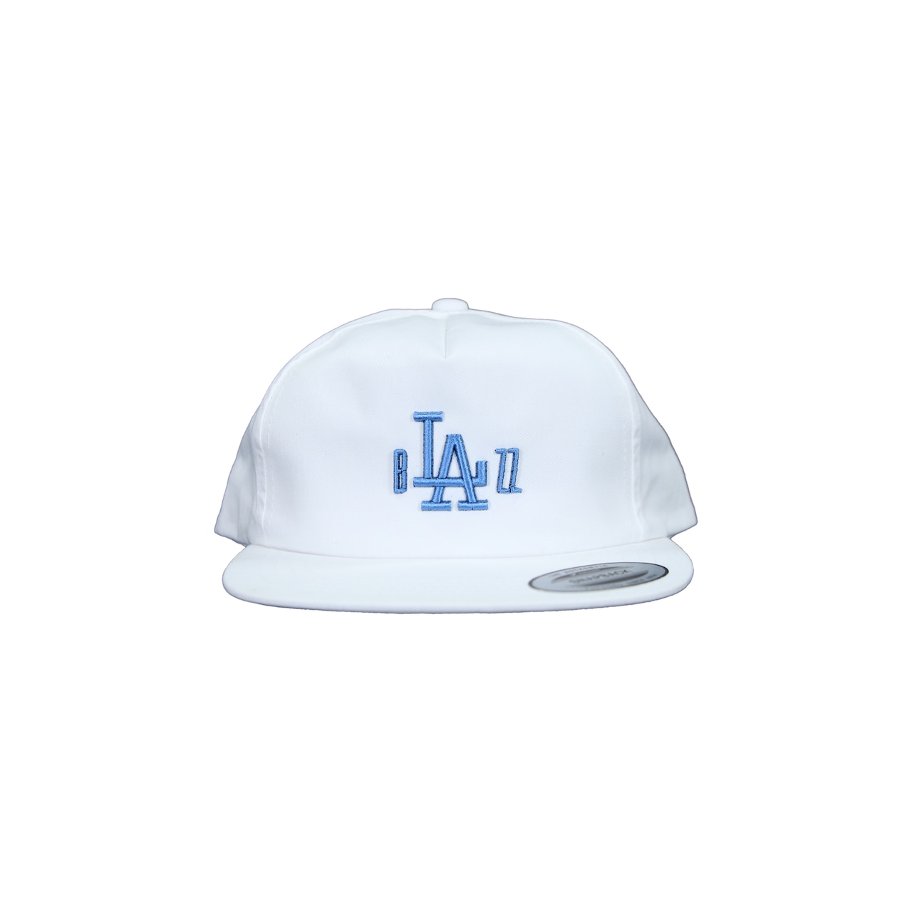 b"LA"zz Unstructured 5-Panel Snapback [WHITE x BLUEGRAY]