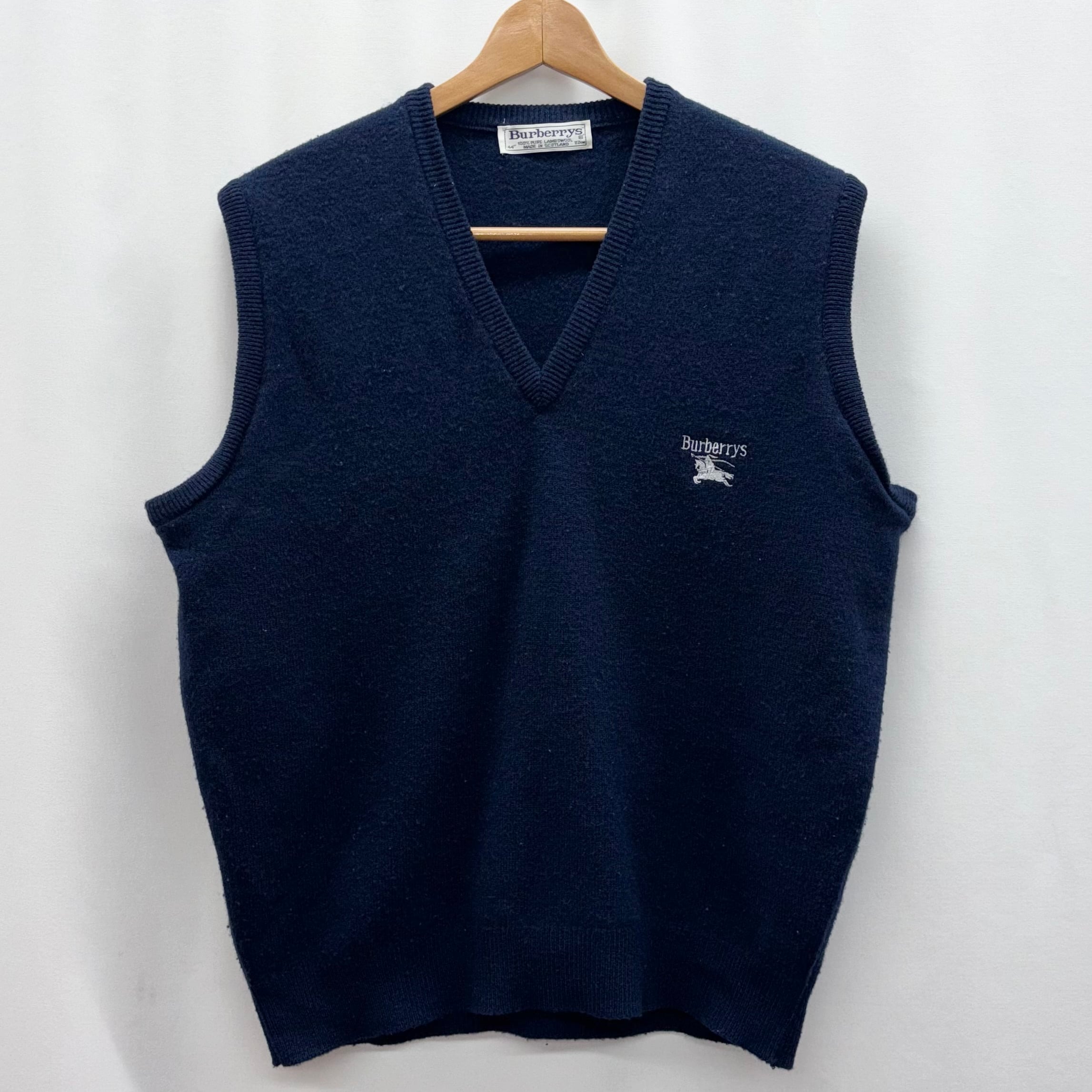 90s burberrys knit vest burbery バーバリー ベスト | no pain no