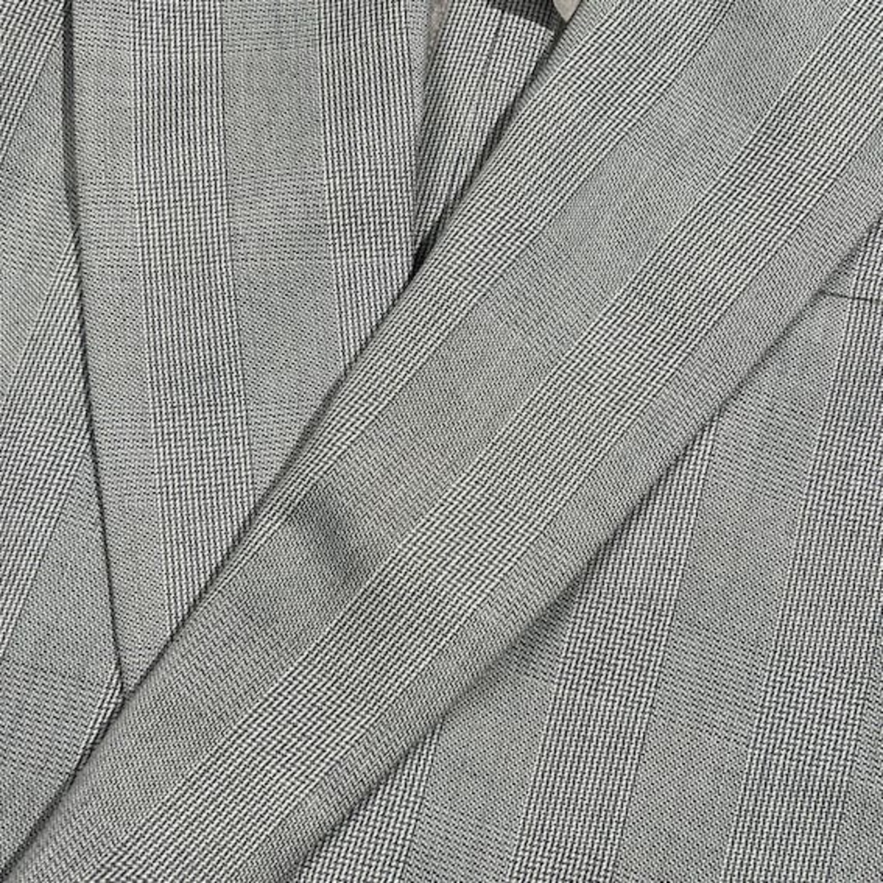 上下 Papas パパス イタリアTIBERGHIEN社 イタリア製生地 ダブル テーラードジャケット スラックス セットアップ スーツ (上)L48(下)L82/グレー系 メンズ