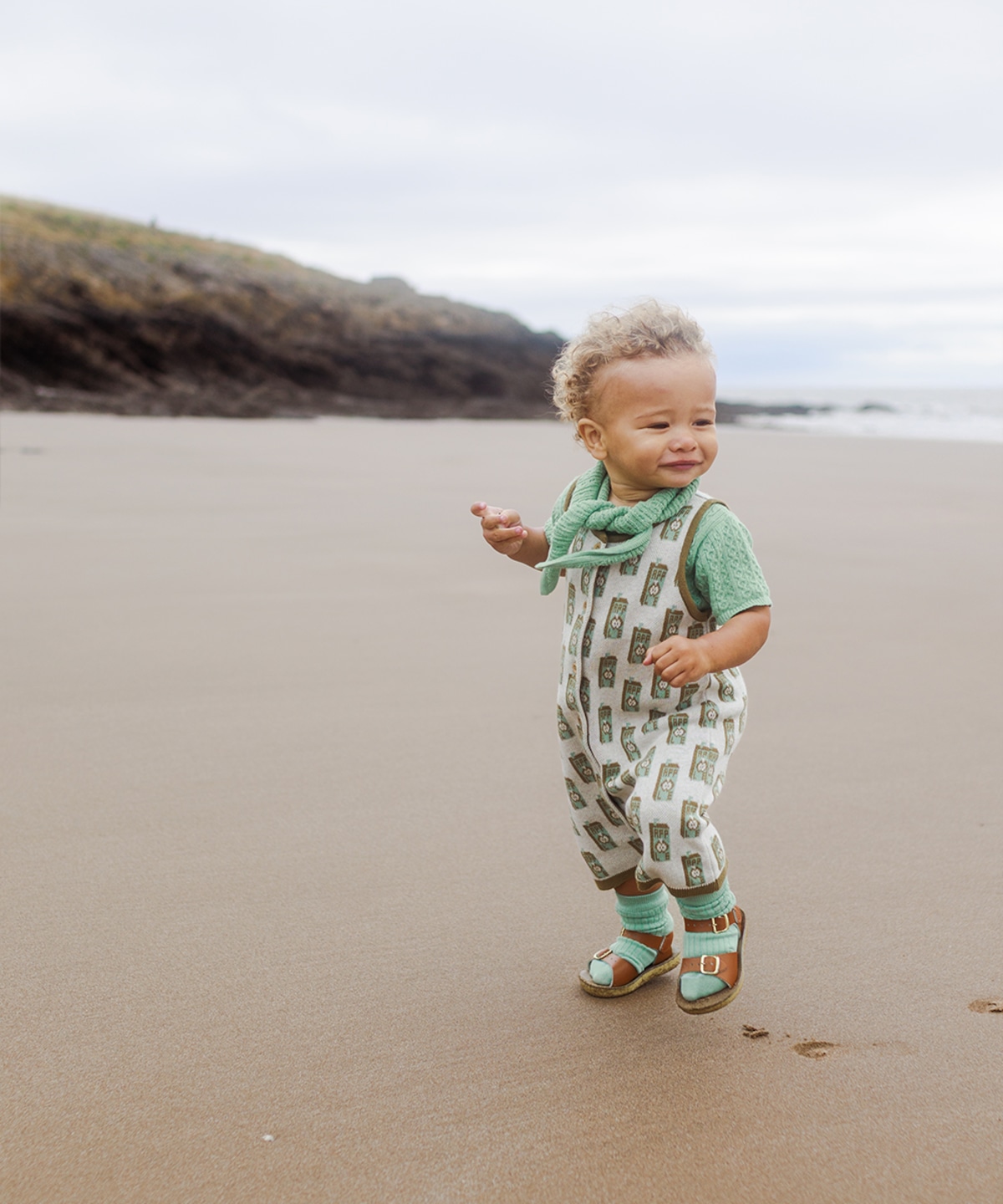MABLI 26SS 〉 Juice Box Romper / Green Apple | 世界の子供服