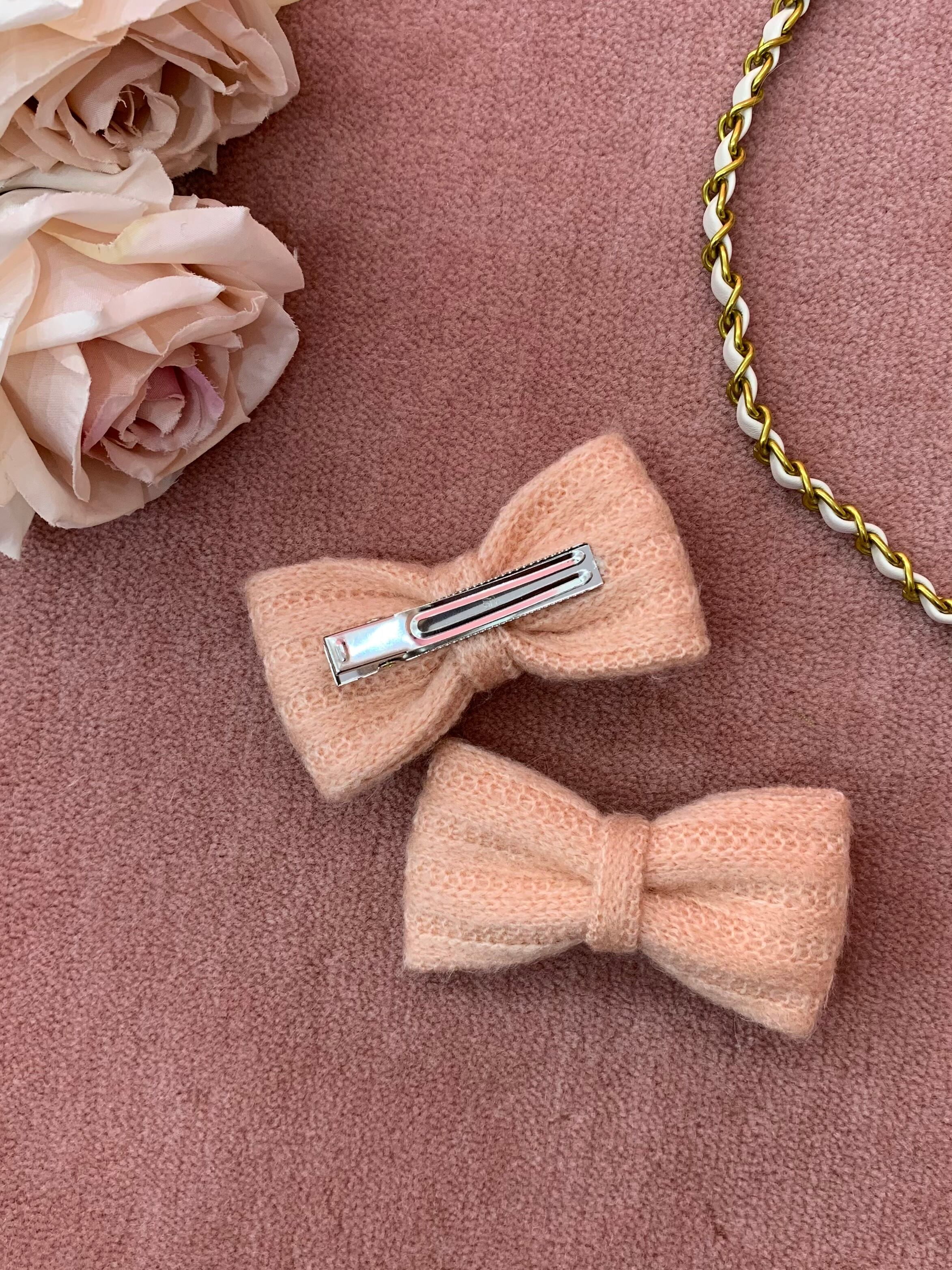 ルノンキュル Renonqle knit ribbon pin(white)