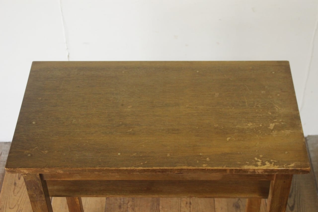 レトロ 作業台 花台 飾り台 展示台 テーブル 机 ラワン材 ナチュラル