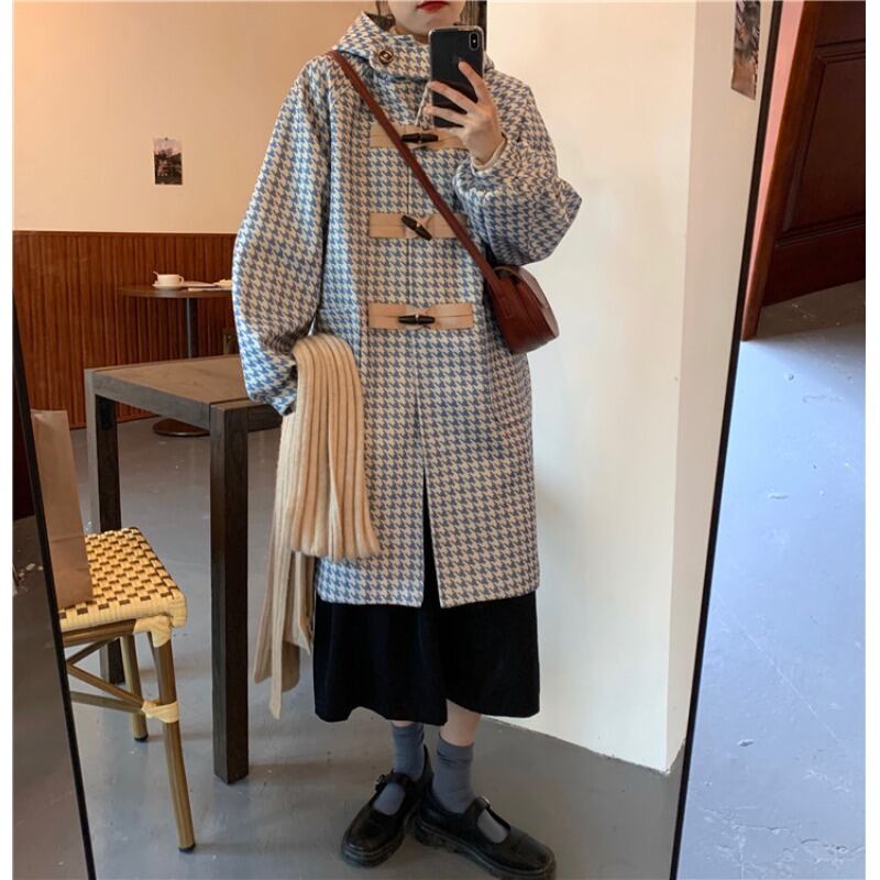 スタンダードバックルロングコート オータムウィンター レトロ 秋物 冬物 萌量不足37354946862