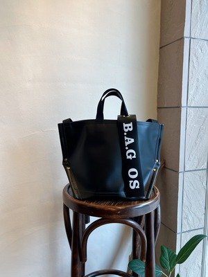 ebagos / 6号キャンバスPVC　Y字トート （BKBK）　