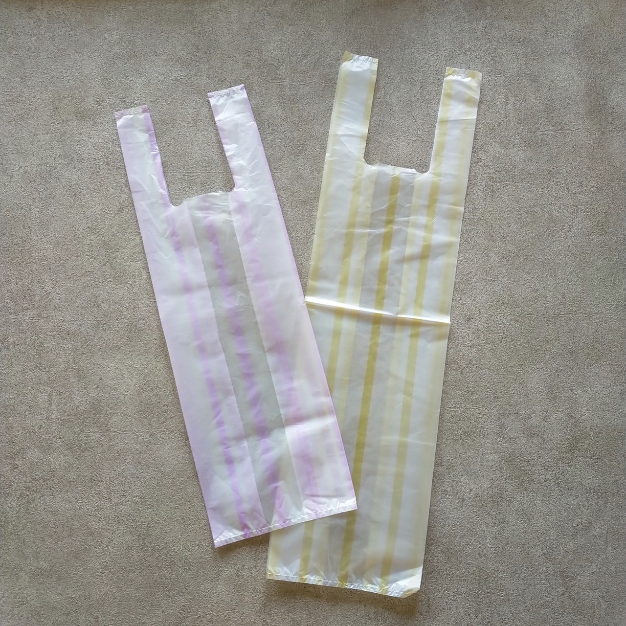 迷迷二代　しましまの手提げビニール