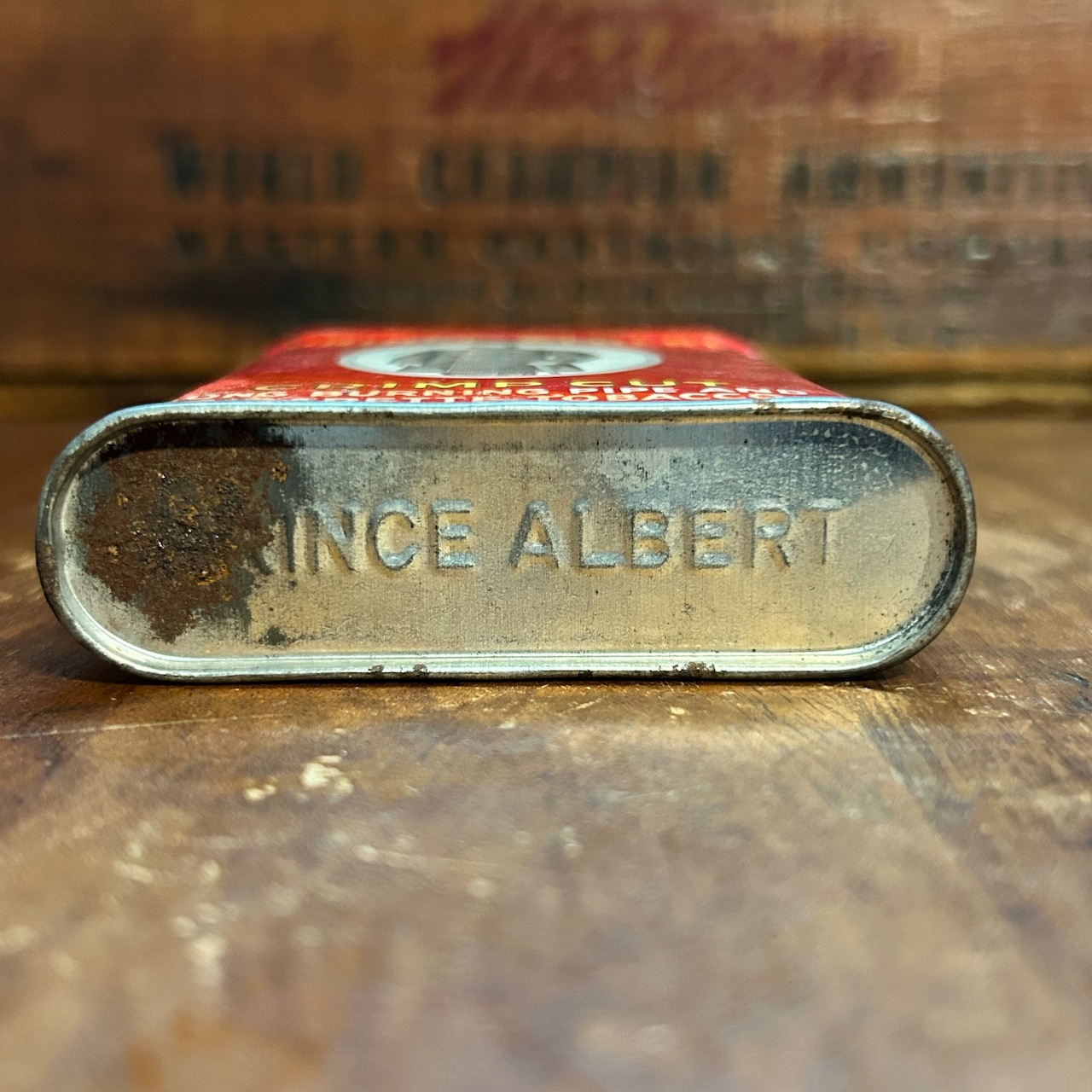 1960s–1980s プリンス・アルバート ヴィンテージ タバコ缶 PRINCE ALBERT CRIMP CUT Vintage Tobacco Tin T-803