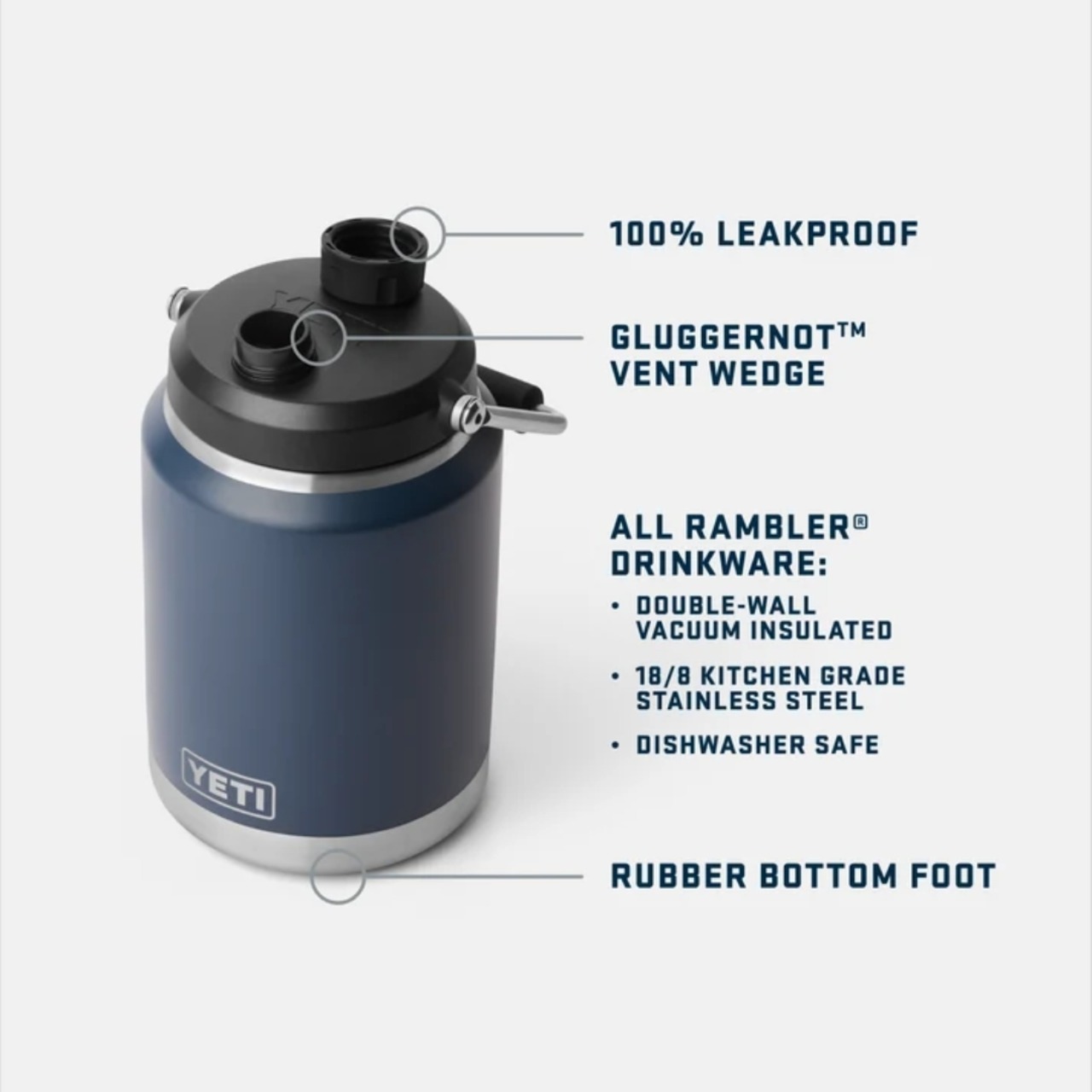 Rambler ハーフガロン（1.8L）ジャグ YETI