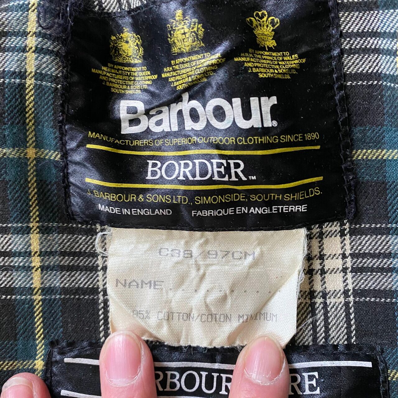 JUNK" 〜年代 ビンテージ 旧3ワラント Barbour バブアー BORDER